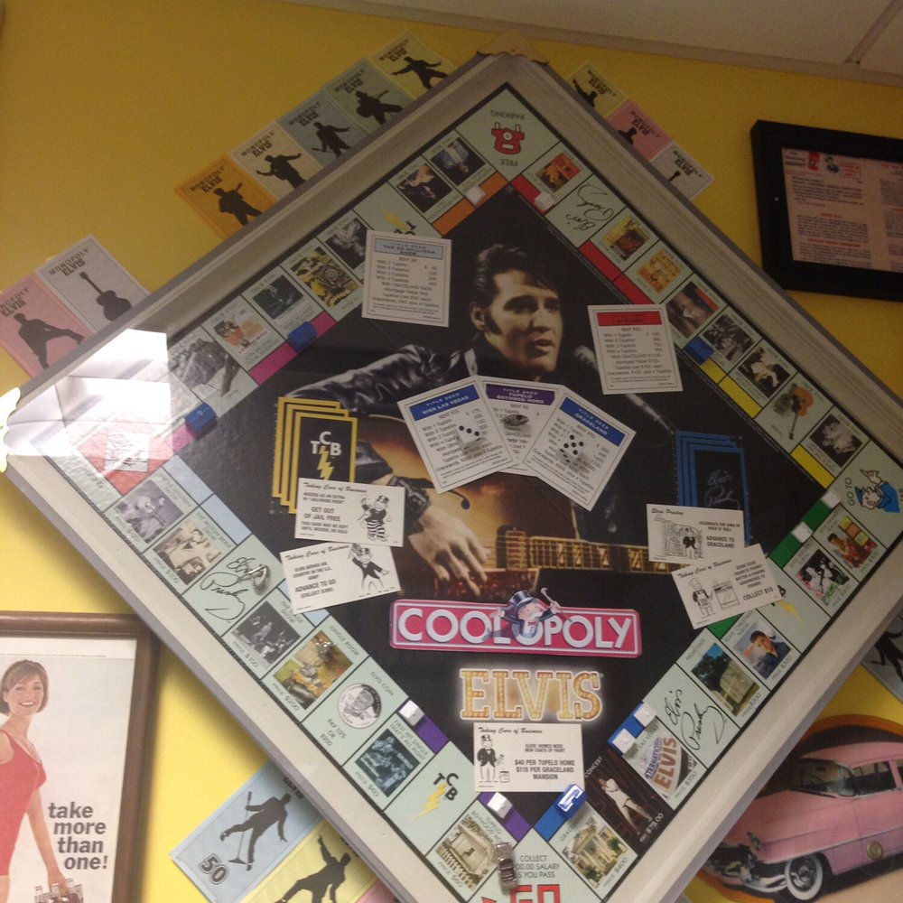 Cool Scoops - Elvis Monopoly board game, one of the items on display! - Ice Cream & Frozen Yogurt Near Me - North Wildwood, New Jersey