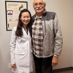 Southern California Heart Centers - Cardiologist Dr CHRISTINE S WONG and her patient VICTOR MARTINEZ snap a quick pose during his follow up cardiac appointment on 6-25-2026!