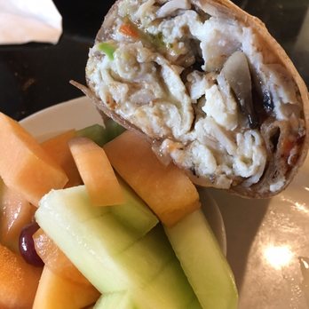 Villa Nueva Bakery Cafe - Power Burrito- egg whites, avocado, turkey, mushrooms & tomato with fresh fruit - Bakeries Near Me - Coronado, California Villa Nueva Bakery Cafe - Power Burrito- egg whites, avocado, turkey, mushrooms & tomato with fresh fruit - Bakeries Near Me - Coronado, California