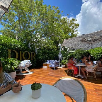 Dior Cafe - Rooftop seating with shade but still hot in the summer - Coffee & Tea Near Me - Miami, Florida