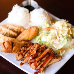 Mama's Grill 'n Bento Teriyaki - Chicken, Eggroll, Gyoza Combo