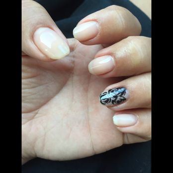 Paris Nail Bar - Nude with a floral design. - Wine Bars Near Me - Raleigh, North Carolina Paris Nail Bar - Nude with a floral design. - Wine Bars Near Me - Raleigh, North Carolina