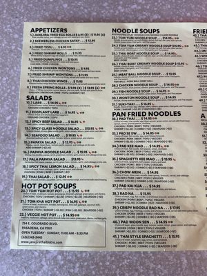 Menu photo 6 Janejira Thai Bistro Pasadena, CA