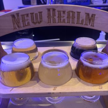 New Realm Brewing - Beer flight - Breweries Near Me - Suffolk, Virginia