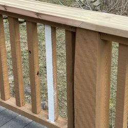 Asheville Painting - More color sampling plus we replaced old rail- now it's sitting there mismatched!!!