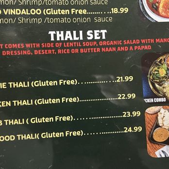 Kathmandu Cafe & Grill - Menu showing Thali Set - Himalayan/Nepalese Near Me - Sebastopol, California