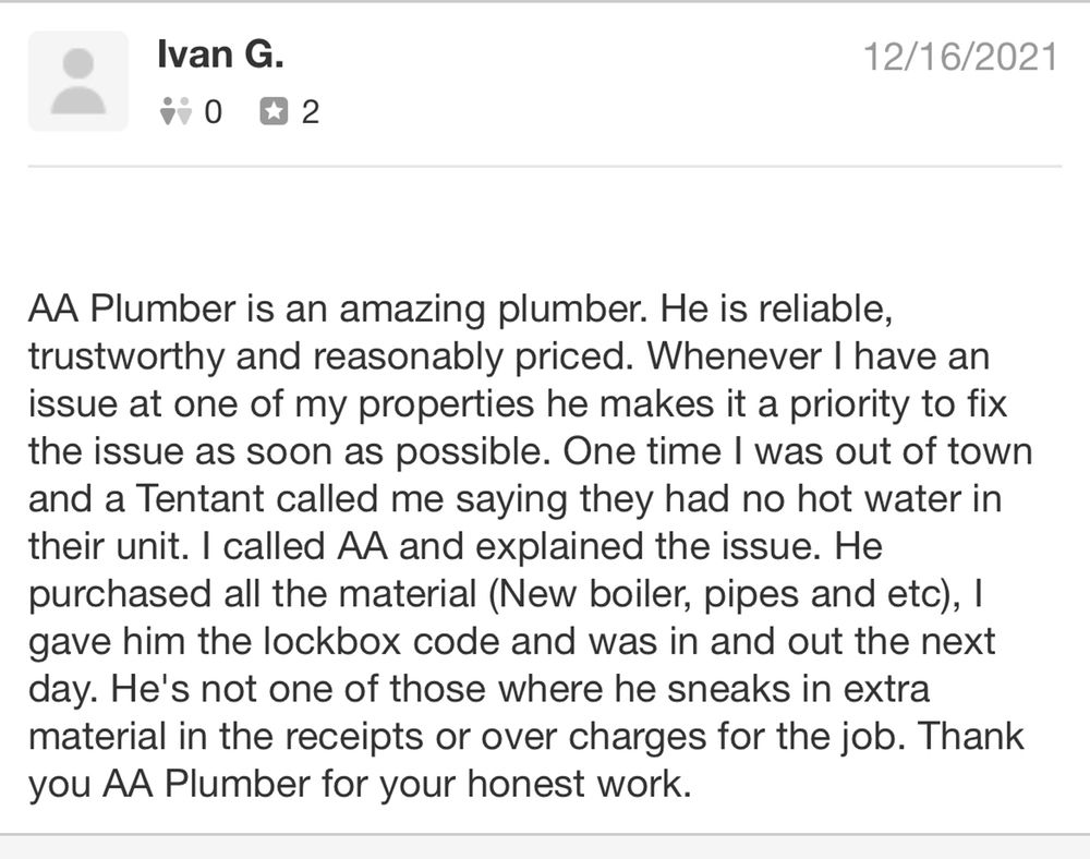Slide of AA Plumber