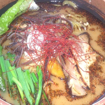 Ramen Dojo - Garlic pork ramen, extra spicy (10.10.12) - Ramen Near Me - San Mateo, California
