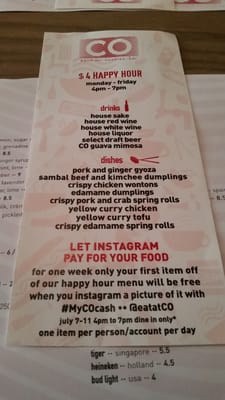 Menu photo 6 CO Charleston, SC