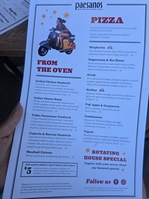 Menu photo 2 Paesanos Davis, CA