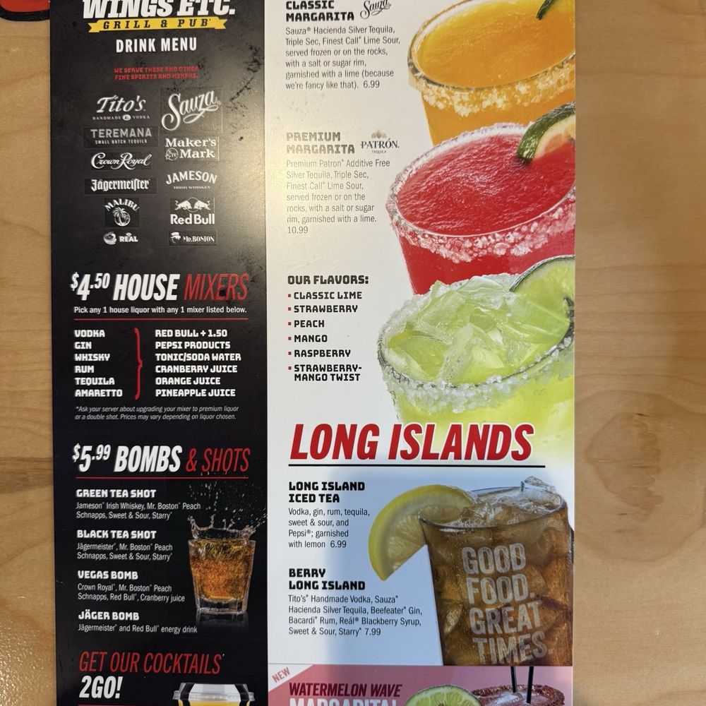 Wings Etc - Drink menu - Burgers Near Me - Salem, Virginia Wings Etc - Drink menu - Burgers Near Me - Salem, Virginia