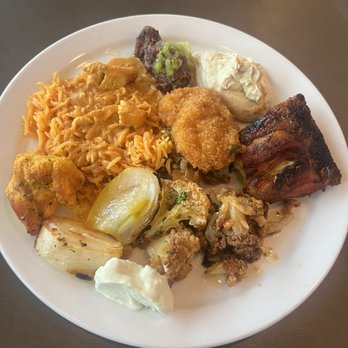 Sayad Mediterranean Kitchen - Food from the buffet line. - Mediterranean Near Me - Houston, Texas Sayad Mediterranean Kitchen - Food from the buffet line. - Mediterranean Near Me - Houston, Texas