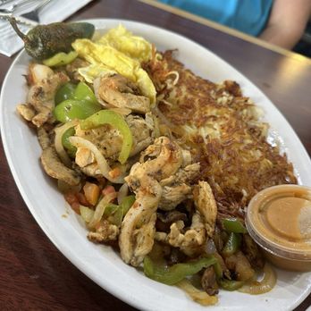 Rodeo Cafe - My husbands breakfast fajitas! - Cafes Near Me - Rancho Cucamonga, California