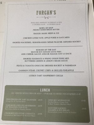 Menu photo 1 Forgan's Fife, FIF Menu photo 1 Forgan's Fife, FIF