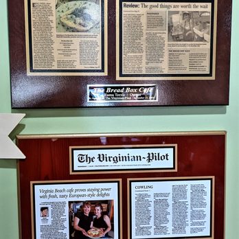 Ezma's Bread Box Café - These are some additional stories in The Virginian Pilot for the restaurant from 2005 and 2019.  Photo taken September 25, 2022. - Sandwiches Near Me - Virginia Beach, Virginia