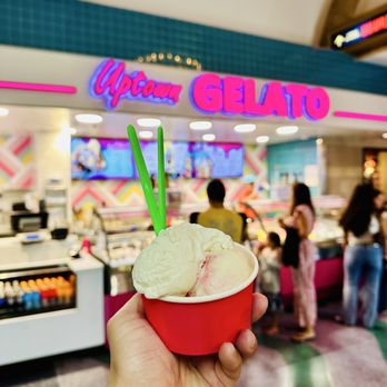 Uptown Gelato - Small 2 Flavors in a Cup: Pistachio & Strawberry Cheesecake - Ice Cream & Frozen Yogurt Near Me - Las Vegas, Nevada Uptown Gelato - Small 2 Flavors in a Cup: Pistachio & Strawberry Cheesecake - Ice Cream & Frozen Yogurt Near Me - Las Vegas, Nevada