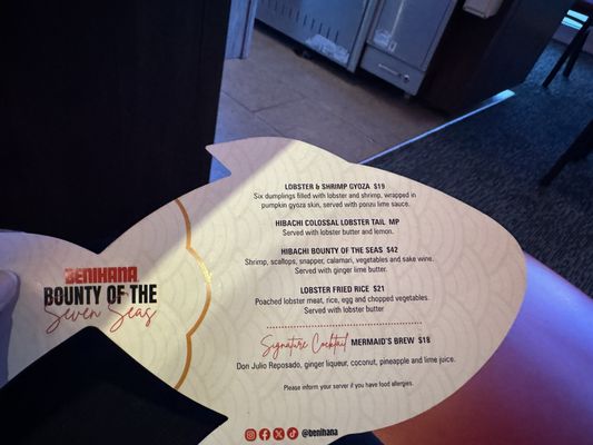 Menu photo 5 Benihana - Downey Downey, CA