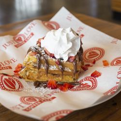Just Love Coffee Cafe - Battle Crossing - Stuffed Nutella Waffle
