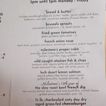 Milestone - Mid day Menu! - American Near Me - El Dorado Hills, California Milestone - Mid day Menu! - American Near Me - El Dorado Hills, California