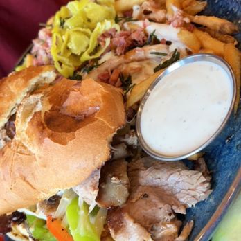 Jack's Bar & Grill - Philly cheesesteak sandwich with "Filthy" Fries - Cocktail Bars Near Me - Paso Robles, California