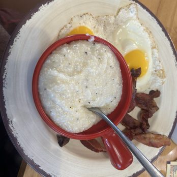 The Hen and The Hog - 2 eggs bacon grits - Breakfast & Brunch Near Me - Pompano Beach, Florida The Hen and The Hog - 2 eggs bacon grits - Breakfast & Brunch Near Me - Pompano Beach, Florida