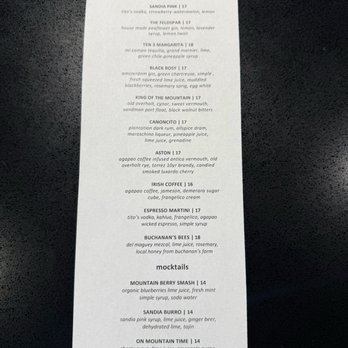 TEN 3 - April 2026 menu - New American Near Me - Albuquerque, New Mexico
