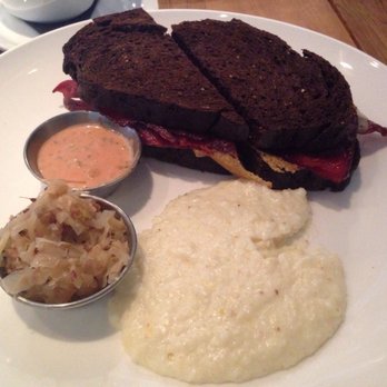 The Promontory - Pastrami sandwich with grits. Grits are great! - Bars Near Me - Chicago, Illinois The Promontory - Pastrami sandwich with grits. Grits are great! - Bars Near Me - Chicago, Illinois