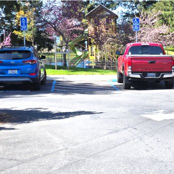 John D. Morgan Park - Cars without blue placards are parked in the blue zone. - Playgrounds Near Me - Campbell, California
