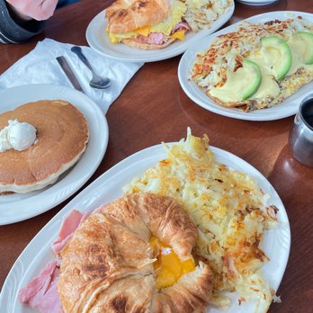 Copper Top Restaurant - croissant sandwich with ham, garden omelette, pancakes - Breakfast & Brunch Near Me - Madison, Wisconsin