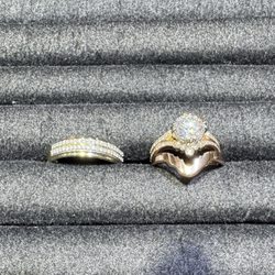 Glendale Jewelry Mart - Picking up our wedding bands at the store! The custom job on my wedding band was perfect for my engagement ring