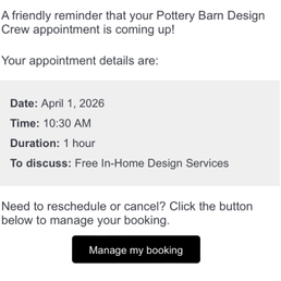 Appointment Confirmation Appointment Confirmation