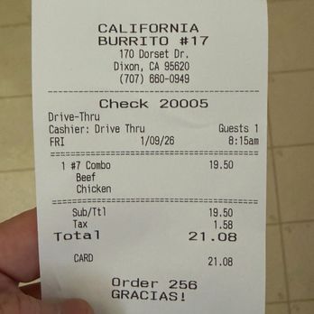 California Burrito - Cha-Ching! It ain't cheap. Expected much more for this price point. - Mexican Near Me - Dixon, California