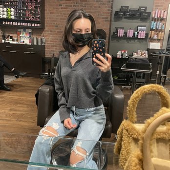 Salon 718 - Myrtle Ave - Calligraphy cut with volume blow dry. - Hair Salons Near Me - Brooklyn, New York