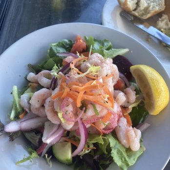 The Fish Hopper - Mixed greens with bay shrimp. So amazing - definitely recommend! - Seafood Near Me - Monterey, California The Fish Hopper - Mixed greens with bay shrimp. So amazing - definitely recommend! - Seafood Near Me - Monterey, California