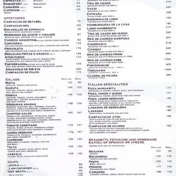 Garufa - Menus and prices - Argentine Near Me - Ajijic, JAL