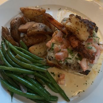 Opus Bistro & Steakhouse - Halibut Stuffed fish and Blackened Shrimp - New American Near Me - League City, Texas Opus Bistro & Steakhouse - Halibut Stuffed fish and Blackened Shrimp - New American Near Me - League City, Texas