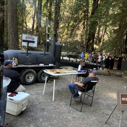 Up In Smoke West Coast BBQ - Food is served taking a break