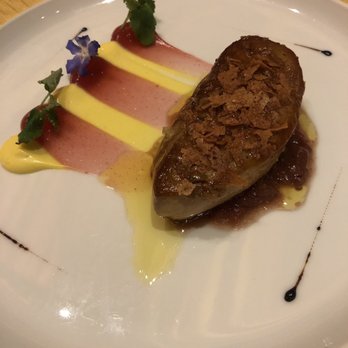 Le Cirque - Sautéed foie gras ~ Meyer lemon & wild strawberry sauces - French Near Me - Las Vegas, Nevada