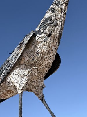 Recycled Roadrunner Sculpture by null