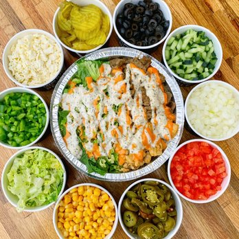 Gyro Republic - Platter with Toppings - Halal Near Me - Richmond, Texas Gyro Republic - Platter with Toppings - Halal Near Me - Richmond, Texas