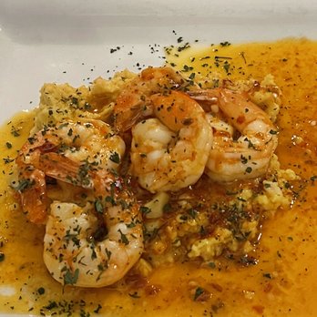 602 on Main - Shrimp and Grits (and chili oil) - Cocktail Bars Near Me - Bastrop, Texas