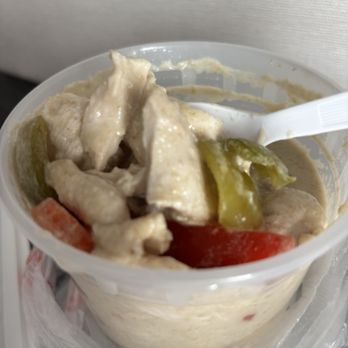 Thai Thai - Close up - Green Curry with Avocado Curry: tender chunks of chicken, savory and perfect with rice - Thai Near Me - Hanford, California Thai Thai - Close up - Green Curry with Avocado Curry: tender chunks of chicken, savory and perfect with rice - Thai Near Me - Hanford, California
