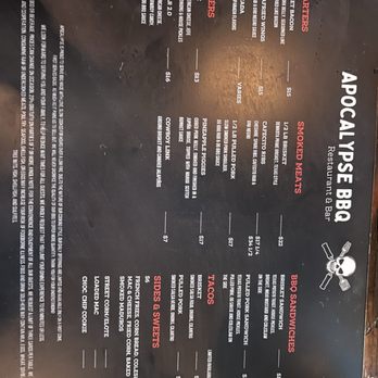 Apocalypse BBQ - Menu - Food Trucks Near Me - Miami, Florida