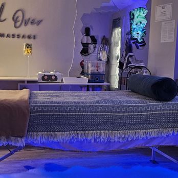 Hand Over Knot Massage - 12/24/23 The soft Blue glow sets the tone on the white goat carpet. - Massage Therapy Near Me - Sterling, Virginia Hand Over Knot Massage - 12/24/23 The soft Blue glow sets the tone on the white goat carpet. - Massage Therapy Near Me - Sterling, Virginia