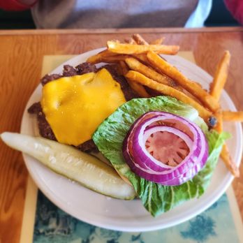 Grand Canyon Caverns - "Zoomie" burger and fries. - New American Near Me - Peach Springs, Arizona Grand Canyon Caverns - "Zoomie" burger and fries. - New American Near Me - Peach Springs, Arizona