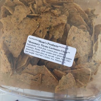 Mom's Products - Product is rebagged multigrain tortilla chips, not garbanzo chips whatsoever. - Mediterranean Near Me - Stanton, California