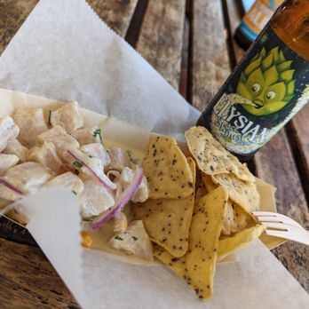 What The Fish Rolls - Ceviche del Mar for $17. Elysian IPA for $5.50. - Seafood Near Me - Tavernier, Florida What The Fish Rolls - Ceviche del Mar for $17. Elysian IPA for $5.50. - Seafood Near Me - Tavernier, Florida