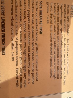 Menu photo 6 First Watch Alpharetta, GA