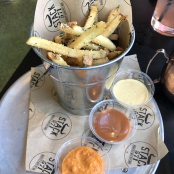 Stack 571 Burger & Whiskey Bar - Truffle fries were really good, not overly intense - Burgers Near Me - Tacoma, Washington Stack 571 Burger & Whiskey Bar - Truffle fries were really good, not overly intense - Burgers Near Me - Tacoma, Washington