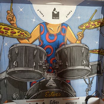 Esters Virginia Village - Inside of the pizza box you can tear it off and use it at a photo opp! - Pizza Near Me - Denver, Colorado Esters Virginia Village - Inside of the pizza box you can tear it off and use it at a photo opp! - Pizza Near Me - Denver, Colorado